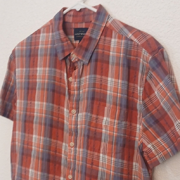 Lucky Brand Red and Blue Casual Button Down Shirt - Picture 4 of 4